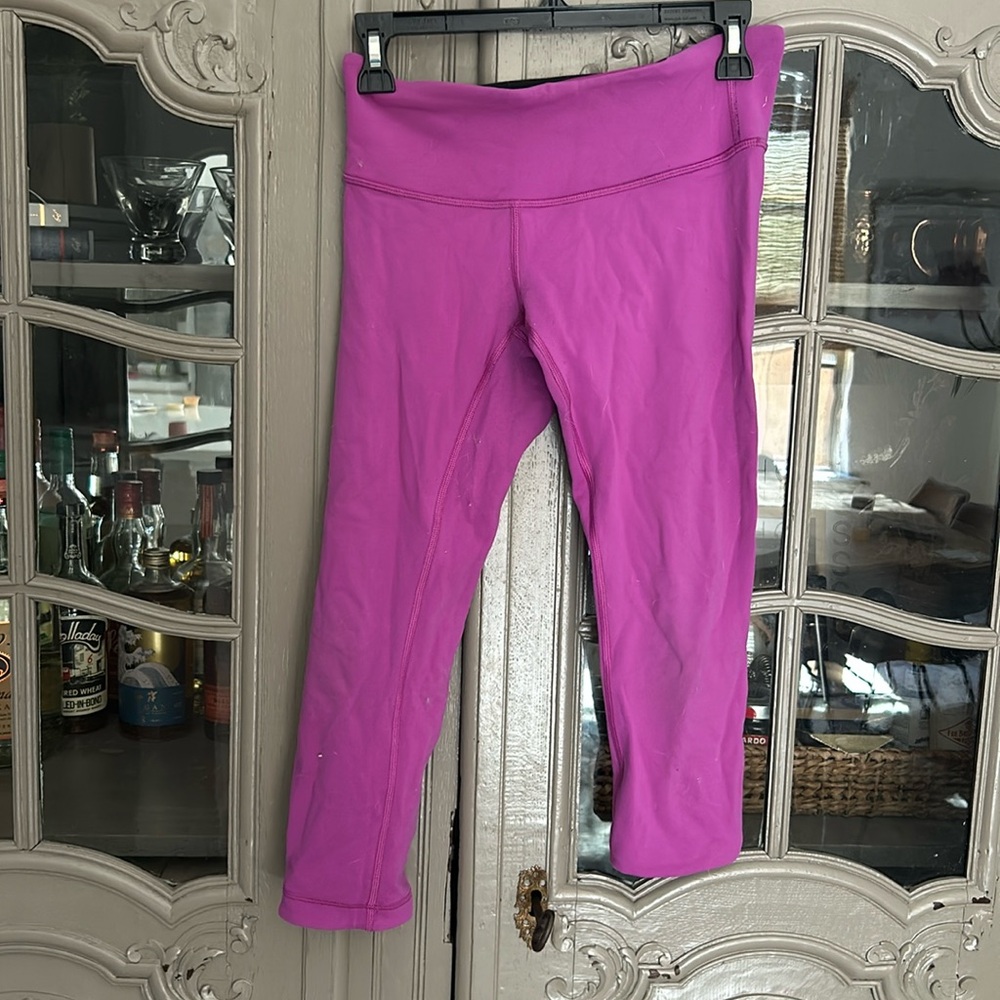 Pink and Gray Lulu Leggings